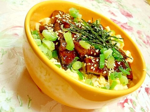 ボリューミー❤白だし卵と鰻の丼❤